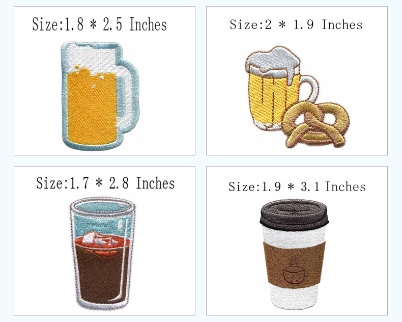 Patches bordados termocolantes - Wine Beer Hat avaliação e preço