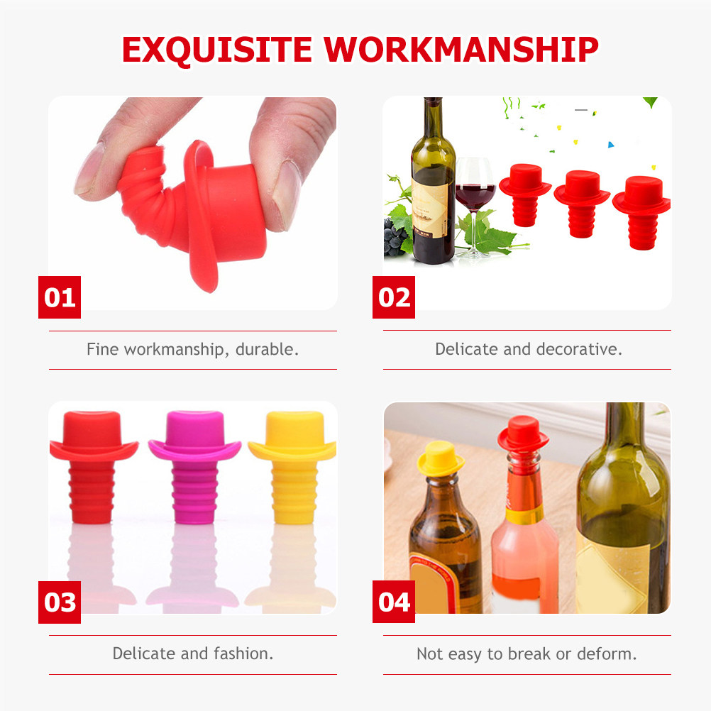 4 unidades de rolhas de silico - Wine Beer Hat avaliação e preço